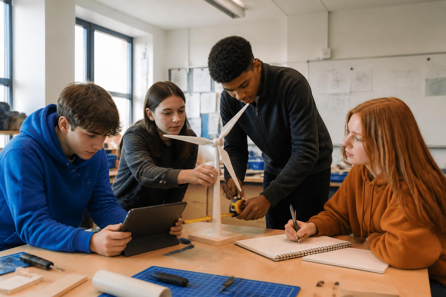 Students recording field notes during a WILD English School investigation